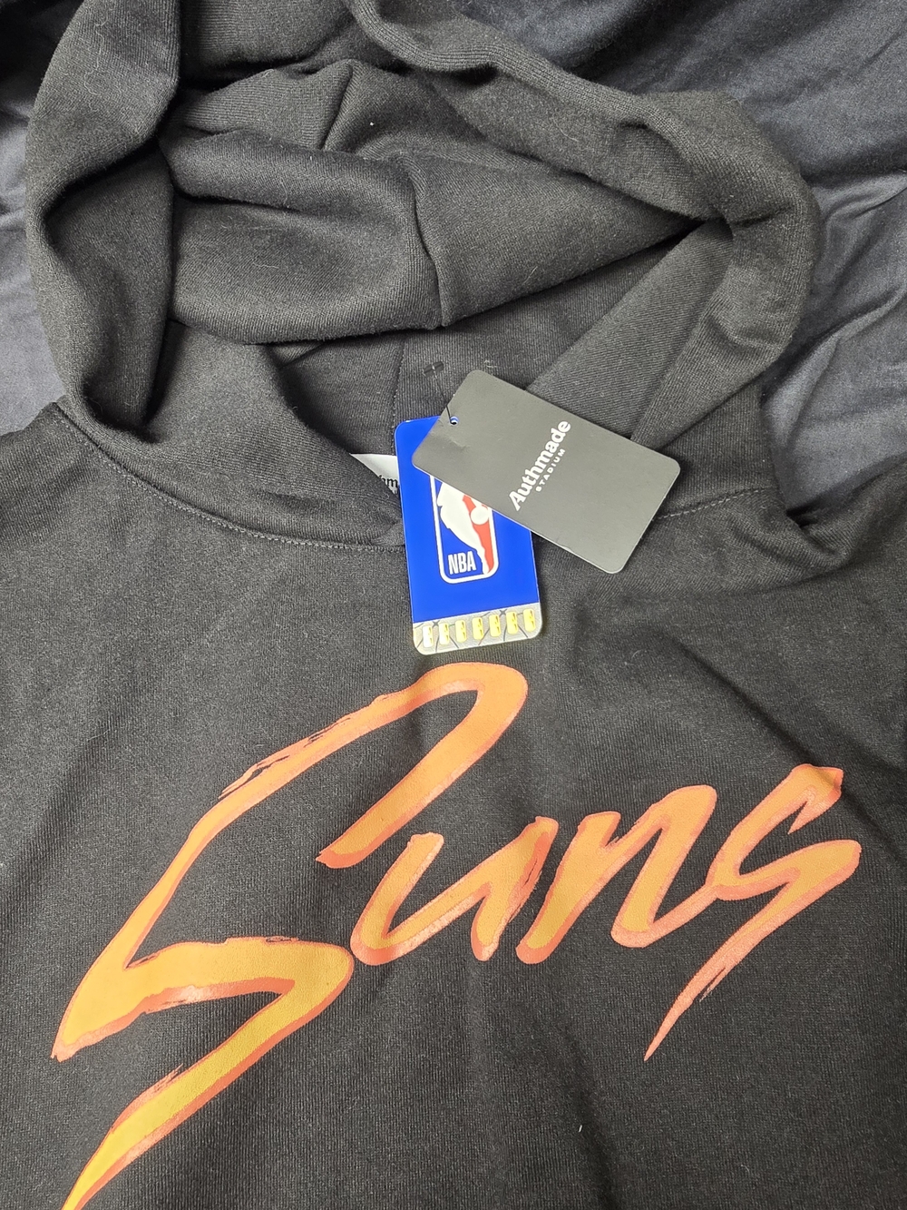 Authmade Phoenix Suns Solar Flare Hoodie Black NBA Pullover Desert Sunset L/XL - Picture 2 of 4